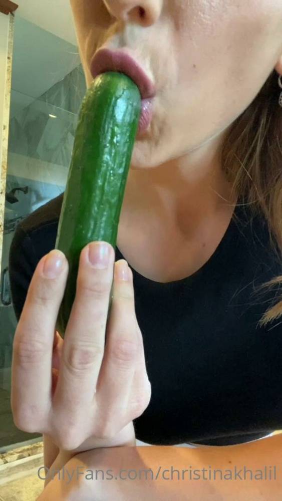 Christina Khalil Cucumber Blowjob Onlyfans photo Leaked - #2