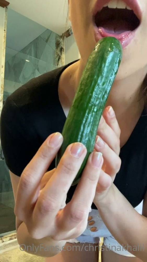 Christina Khalil Cucumber Blowjob Onlyfans photo Leaked - #5