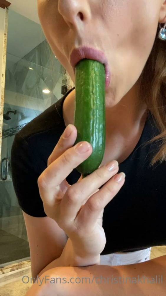 Christina Khalil Cucumber Blowjob Onlyfans photo Leaked - #1