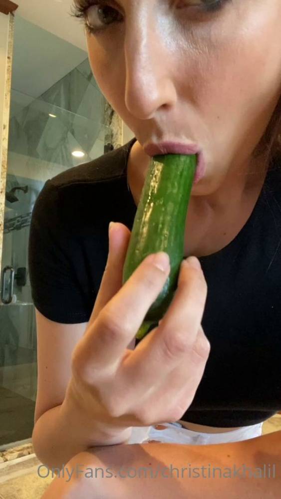 Christina Khalil Cucumber Blowjob Onlyfans photo Leaked - #4