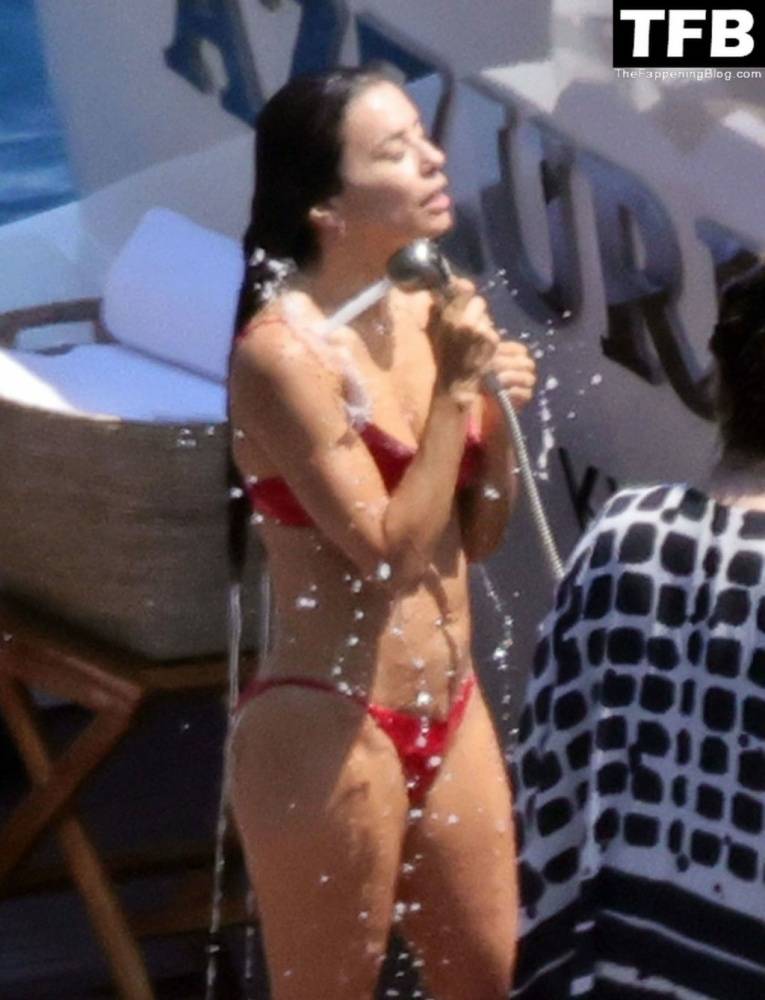 Eva Longoria Showcases Her Stunning Figure and Ass Crack in a Red Bikini on Holiday in Capri - #11