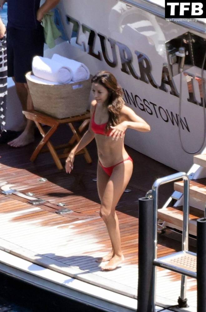 Eva Longoria Showcases Her Stunning Figure and Ass Crack in a Red Bikini on Holiday in Capri - #5