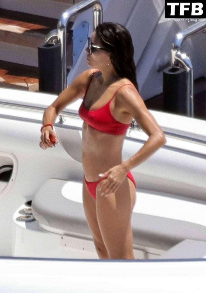 Eva Longoria Showcases Her Stunning Figure and Ass Crack in a Red Bikini on Holiday in Capri - #1