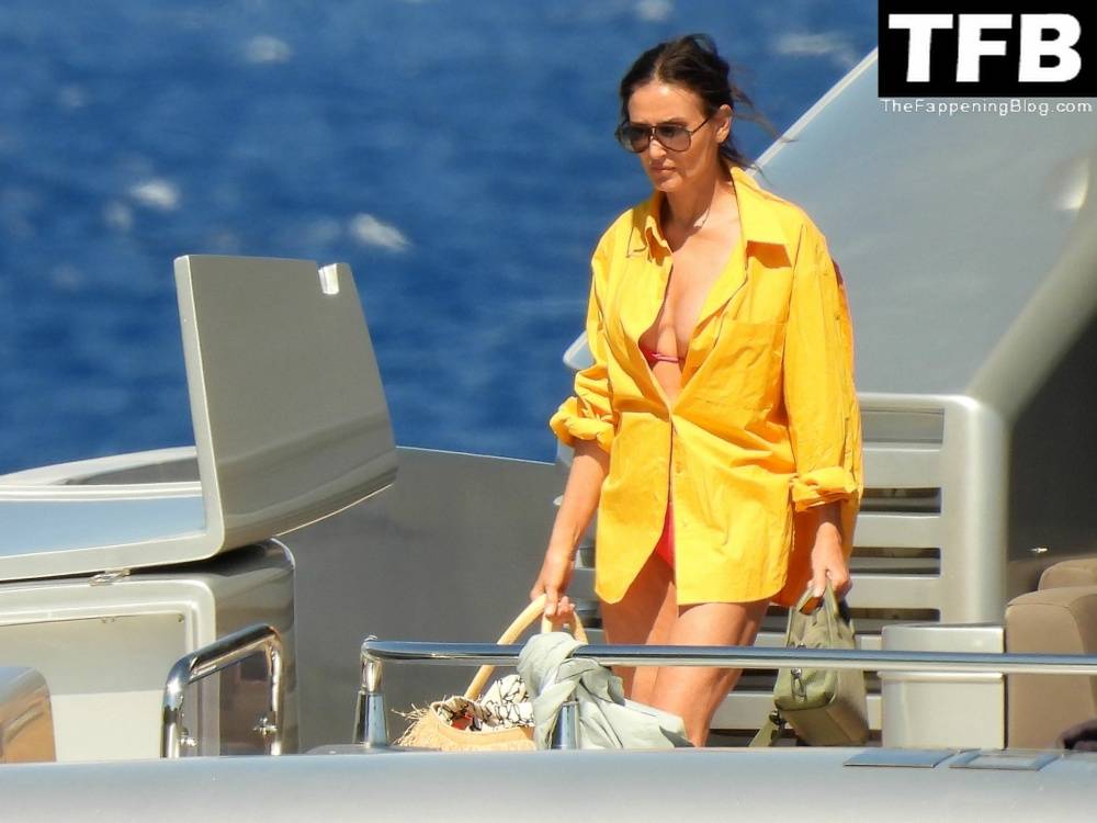 Demi Moore Looks Sensational at 59 in a Red Bikini on Vacation in Greece - #1
