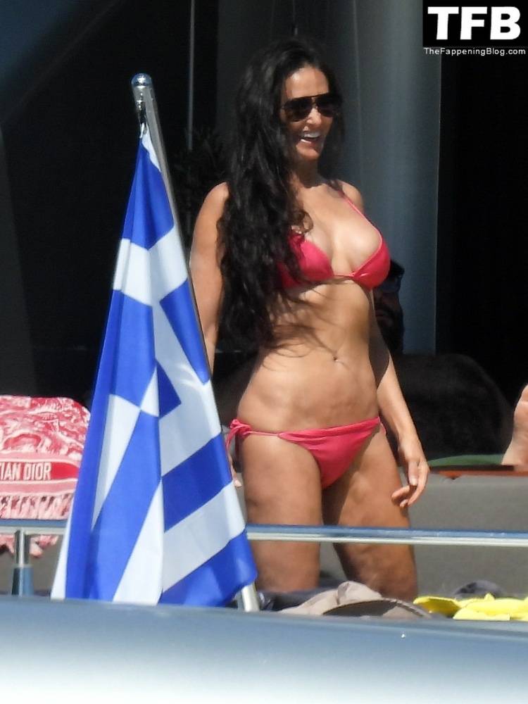 Demi Moore Looks Sensational at 59 in a Red Bikini on Vacation in Greece - #34