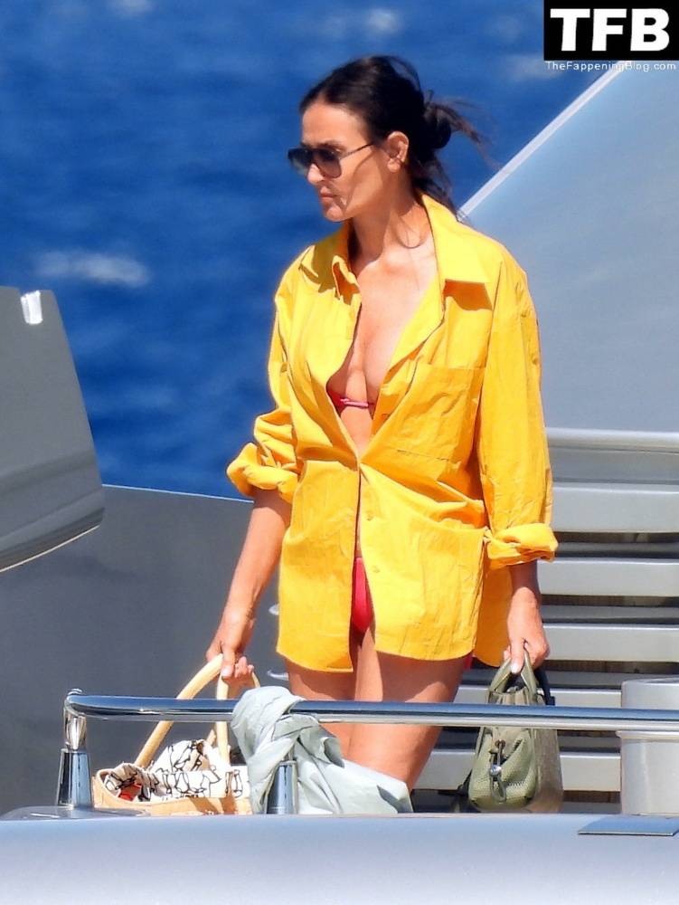 Demi Moore Looks Sensational at 59 in a Red Bikini on Vacation in Greece - #3