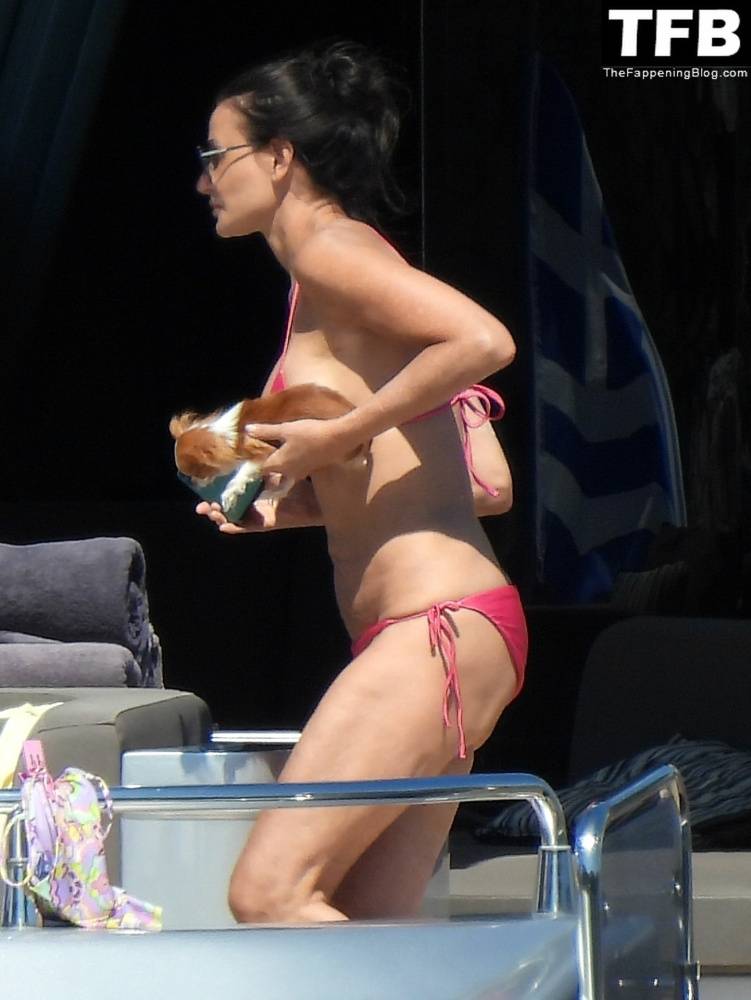 Demi Moore Looks Sensational at 59 in a Red Bikini on Vacation in Greece - #41