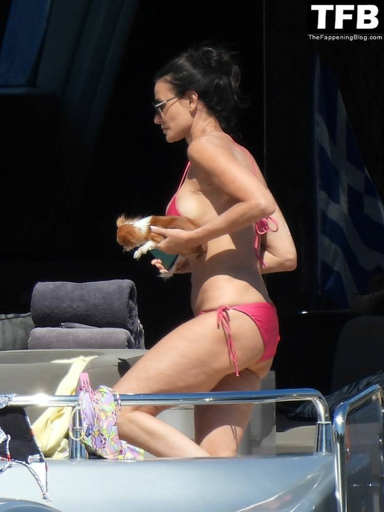 Demi Moore Looks Sensational at 59 in a Red Bikini on Vacation in Greece - #47