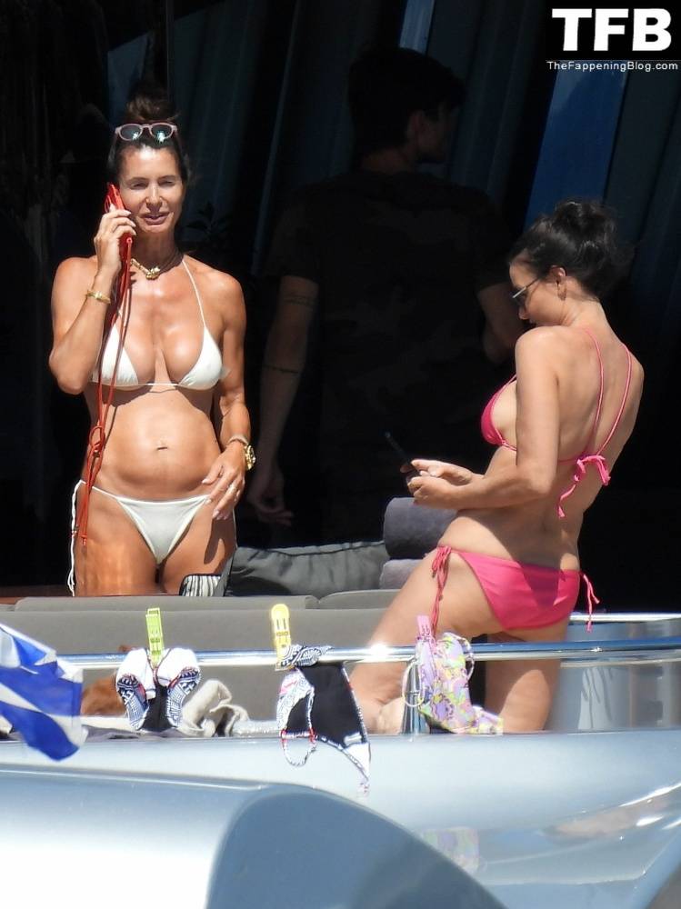 Demi Moore Looks Sensational at 59 in a Red Bikini on Vacation in Greece - #32