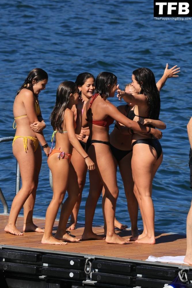 Addison Rae Displays Her Curves in a Black Bikini on Holiday with Omer Fedi on Lake Como - #65