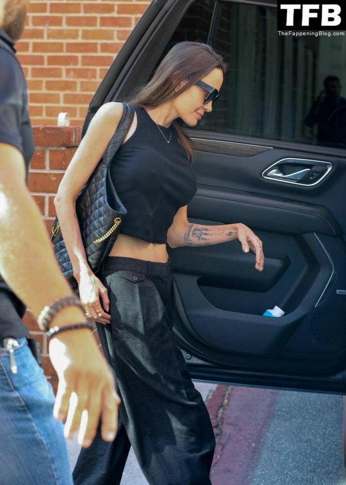 Angelina Jolie Shows Off Her Tight Tummy Leaving an Office Building - #22