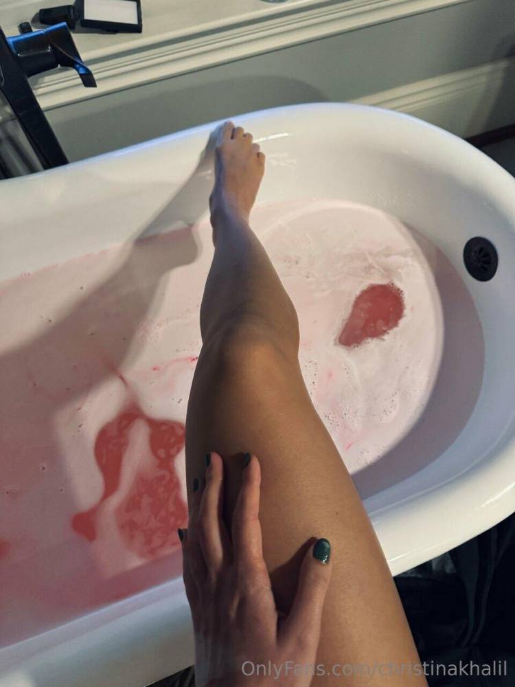 Christina Khalil Nude Bath Nipple Tease Onlyfans Set Leaked - #7
