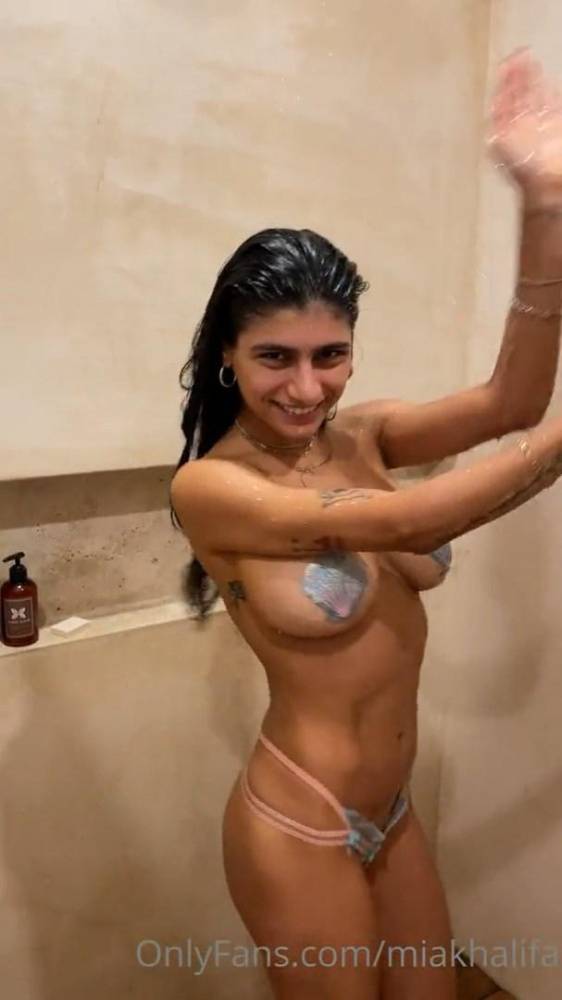 Mia Khalifa Nude Shower Pasties Tease OnlyFans Video Leaked - #5