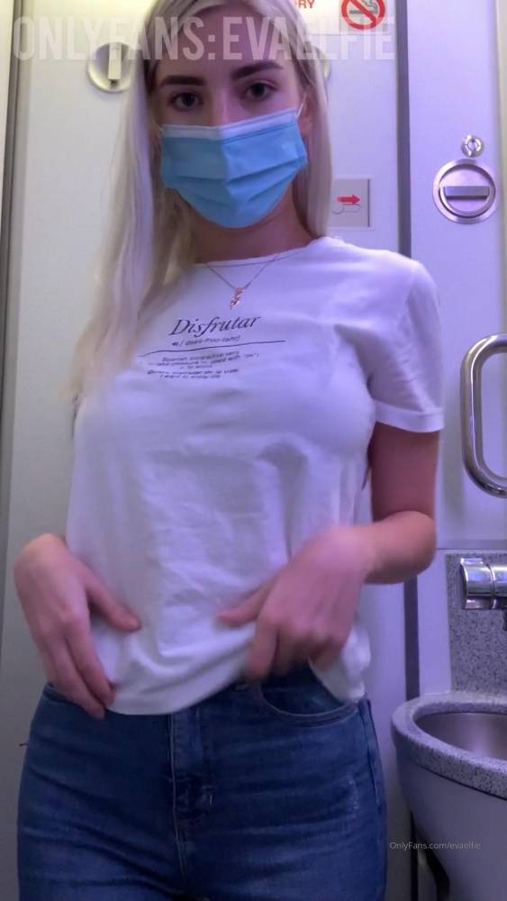 Eva Elfie Nude Airplane Bathroom Tease OnlyFans Video Leaked - #7