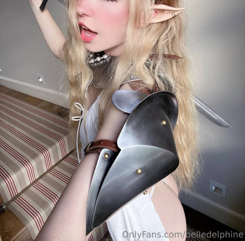 Belle Delphine Sexy Elf Warrior Cosplay Onlyfans Set Leaked - #13