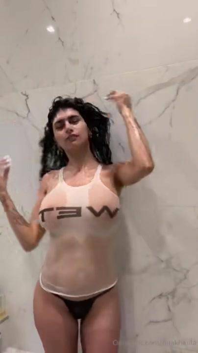 Mia Khalifa Nude Wet Tank Top OnlyFans Video Leaked - #22