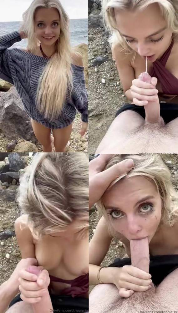 Trippie Bri Topless Beach Blowjob OnlyFans Video Leaked - #1