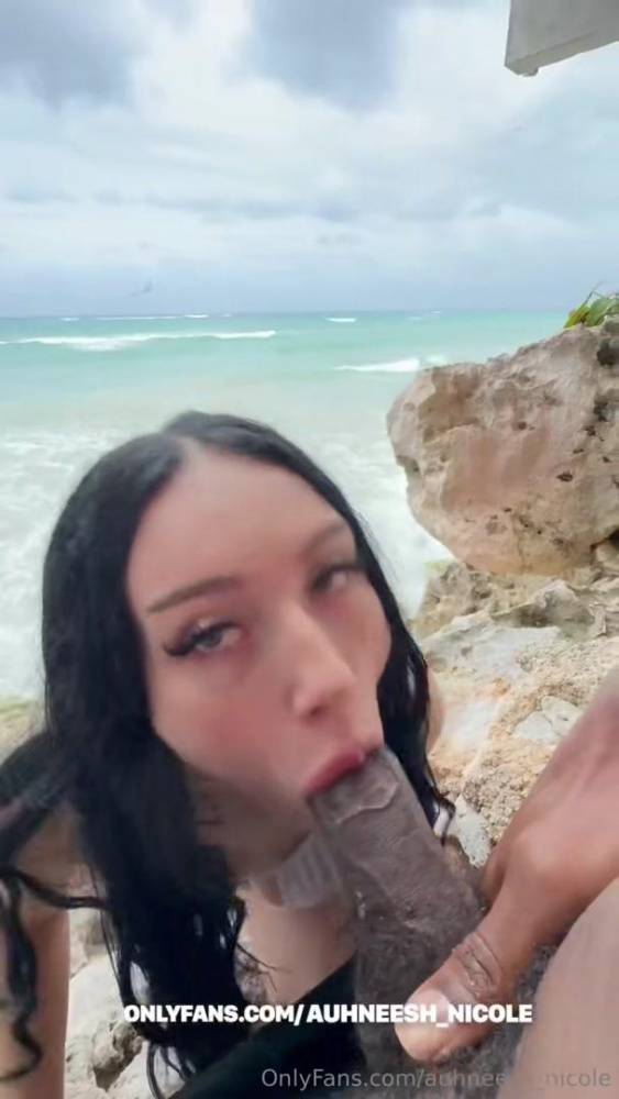 Auhneesh Nicole Outdoor POV Blowjob OnlyFans Video Leaked - #5