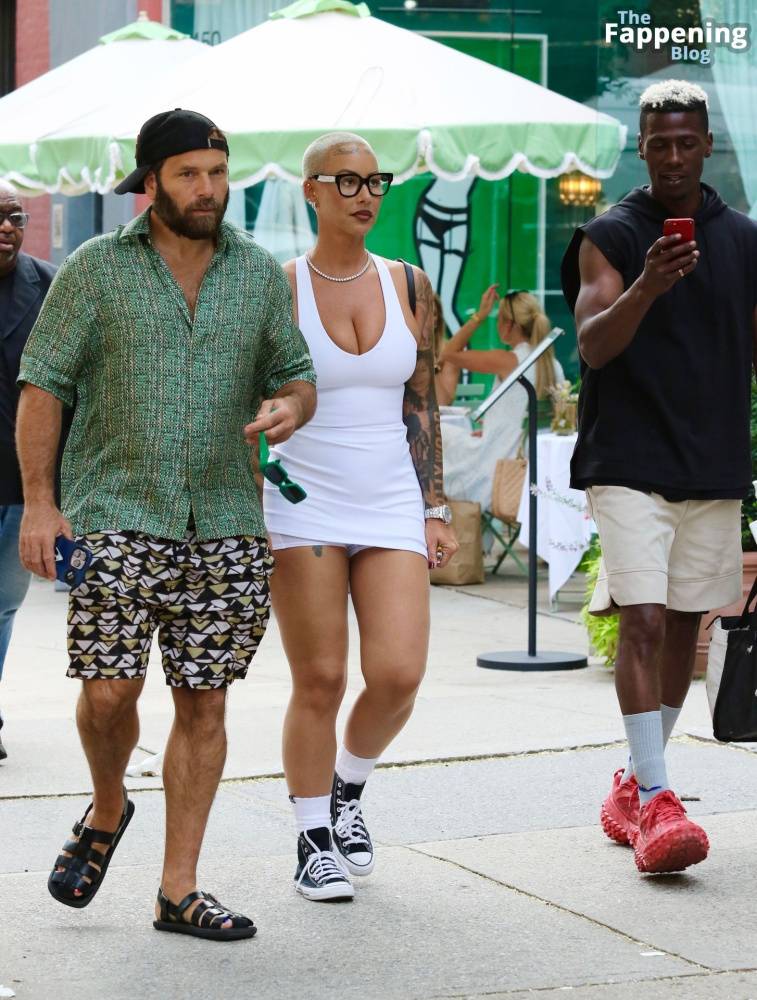 Amber Rose Turns Heads in a Revealing White Mini Dress During SoHo Outing (39 Photos) - #7