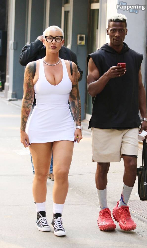 Amber Rose Turns Heads in a Revealing White Mini Dress During SoHo Outing (39 Photos) - #29