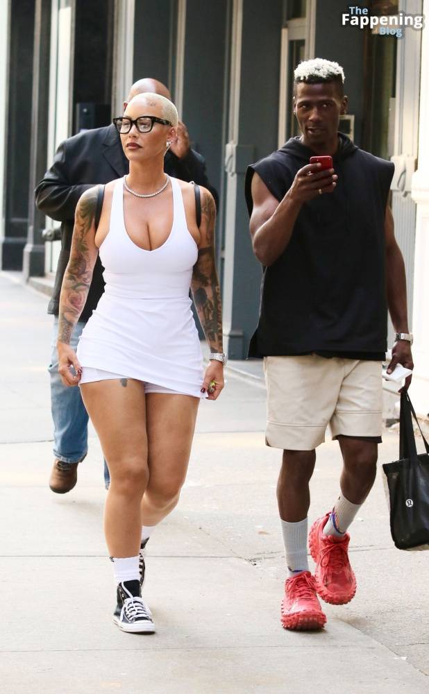 Amber Rose Turns Heads in a Revealing White Mini Dress During SoHo Outing (39 Photos) - #15