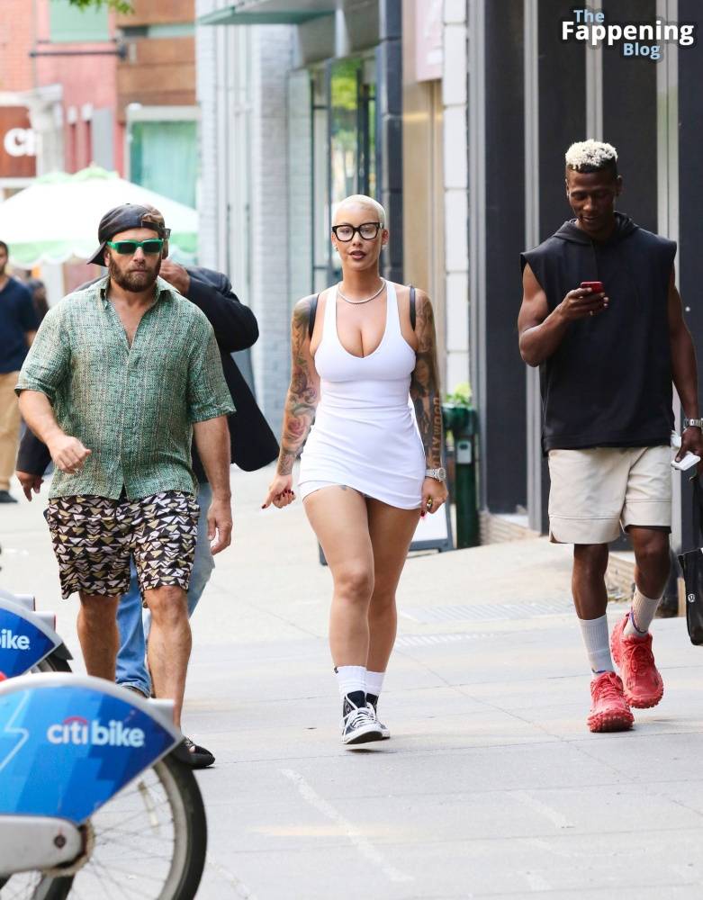 Amber Rose Turns Heads in a Revealing White Mini Dress During SoHo Outing (39 Photos) - #5