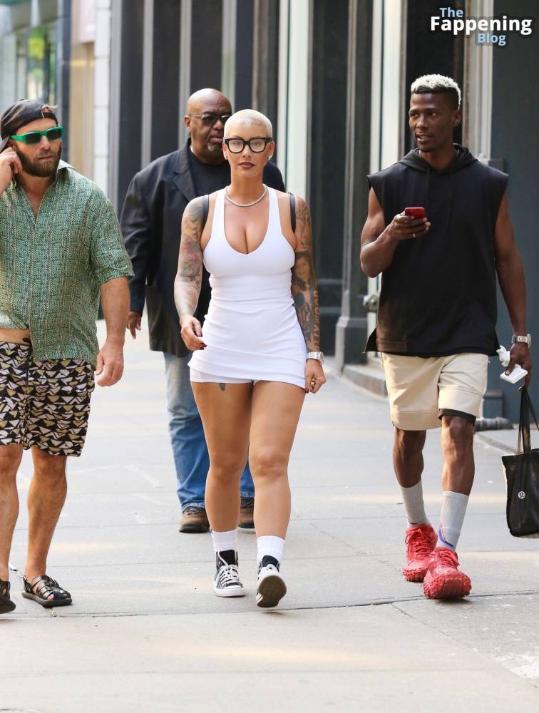 Amber Rose Turns Heads in a Revealing White Mini Dress During SoHo Outing (39 Photos) - #10