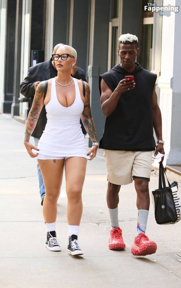 Amber Rose Turns Heads in a Revealing White Mini Dress During SoHo Outing (39 Photos) - #18