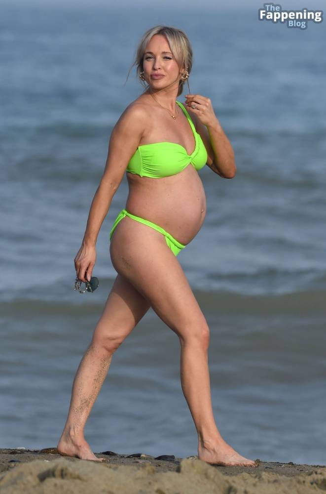 Jorgie Porter Shows Off Her Baby Bump Out on the Beach During Her Holiday in Spain (36 Photos) - #1