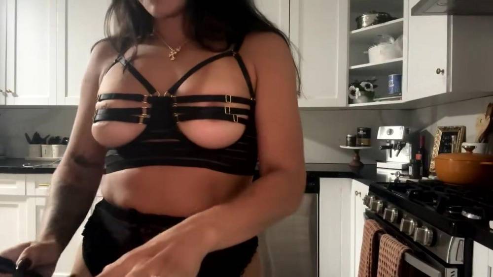 Emily Rinaudo Lingerie Kitchen Livestream OnlyFans Video Leaked - #6