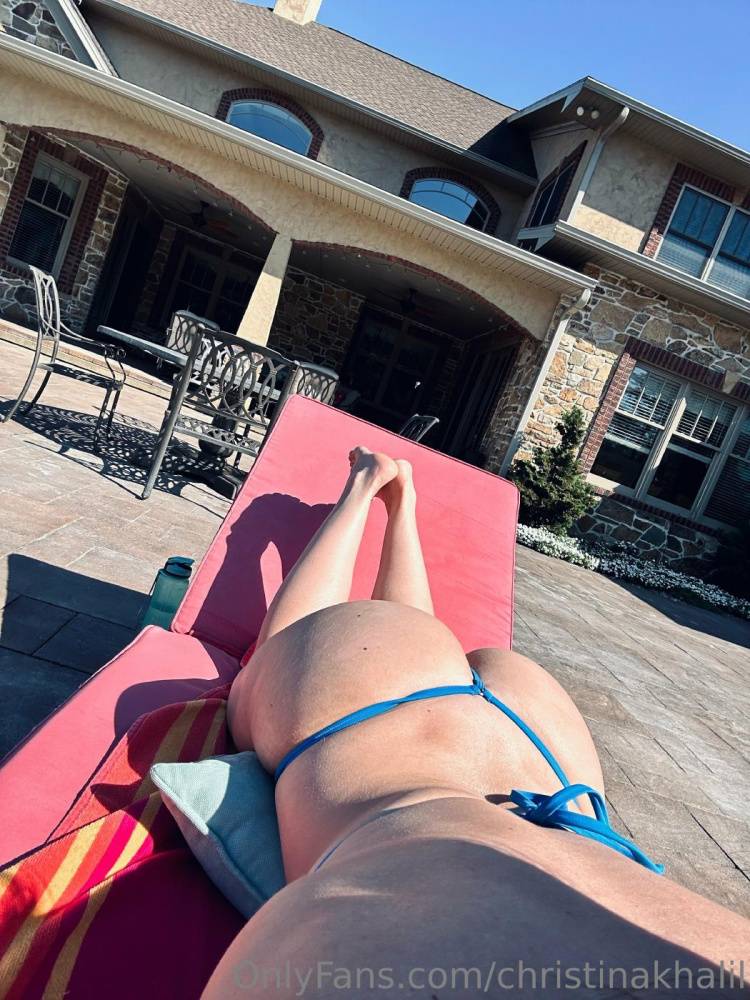 Christina Khalil Nude Bikini Sun Tanning Onlyfans Set Leaked - #main