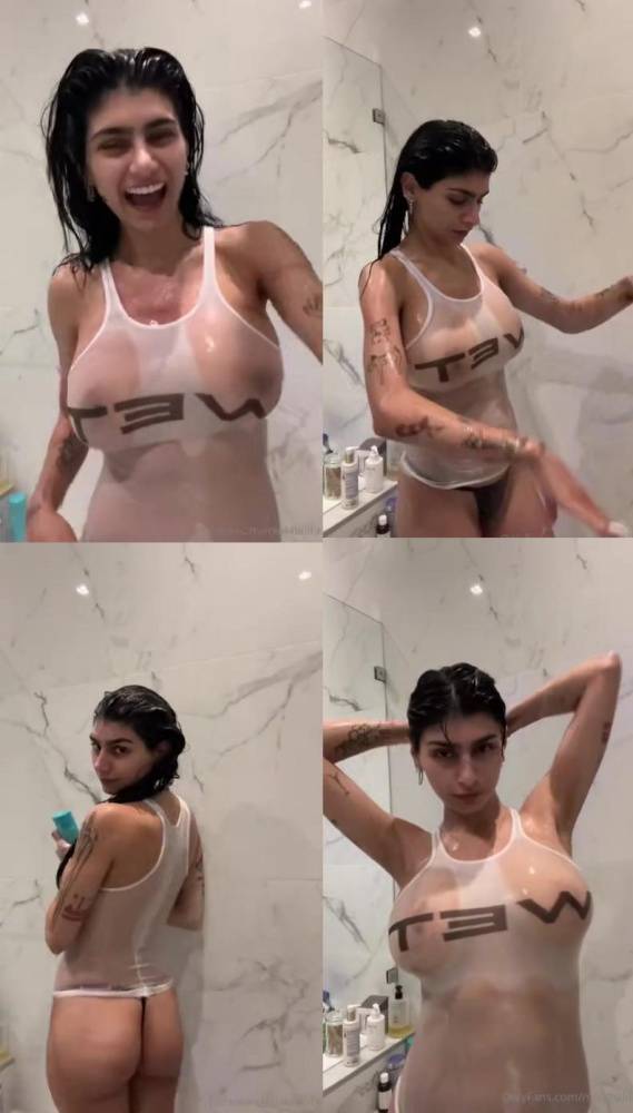 Mia Khalifa Nude Wet Tank Top OnlyFans Video Leaked - #main