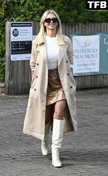 Christine McGuinness Puts on a Leggy Display Out and About in Cheshire on modelfansclub.com