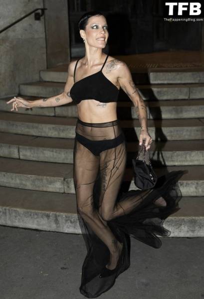 Halsey Looks Hot in a See-Through Dress at the Tiffany & Co Is Hosting Beyonce Party on modelfansclub.com