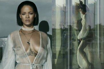 Rihanna Bikini Sheer Robe Nip Slip Photos Leaked - Barbados on modelfansclub.com