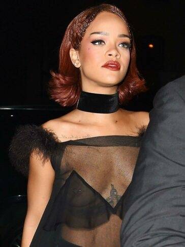 Rihanna Candid See-Through Nipple Slip Photos Leaked - Barbados on modelfansclub.com