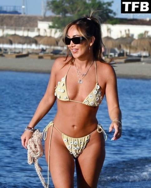 Lauryn Goodman Shows Off Her Sexy Bikini Body on the Beach in Marbella on modelfansclub.com