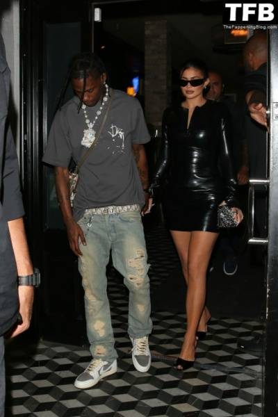 Kylie Jenner & Travis Scott Dine Out with James Harden at Celeb Hotspot Crag 19s in WeHo on modelfansclub.com