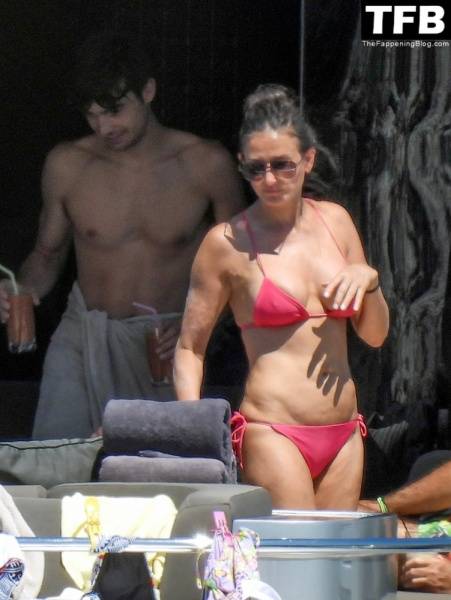 Demi Moore Looks Sensational at 59 in a Red Bikini on Vacation in Greece on modelfansclub.com