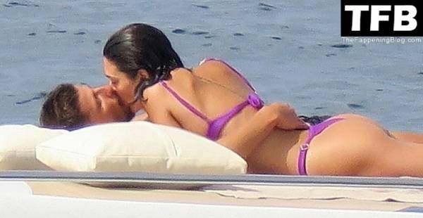 Ruben Dias Packs on the PDA with a Mysterious Scantily-Clad Woman on a Boat in Formentera on modelfansclub.com