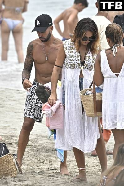 Raquel Lozano Flaunts Her Curves on the Beach in Ibiza on modelfansclub.com