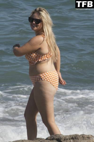Emily Atack is Seen Having Fun by the Sea and Doing a Shoot on Holiday in Spain - Spain on modelfansclub.com