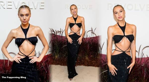 Alexis Ren Displays Her Sexy Tits & Waist at the Revolve Event in Manhattan on modelfansclub.com