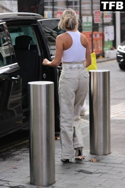 Ashley Roberts Leaves Little to the Imagination Stepping Out From Heart Radio Braless on modelfansclub.com