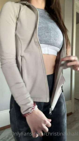 Christina Khalil Sexy Gym Outfit Strip Onlyfans Video Leaked on modelfansclub.com