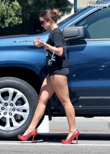 Addison Rae Rocks Bold “Lady Gaga” Tee and Red Heels in Los Angeles (27 Photos) - Los Angeles on modelfansclub.com